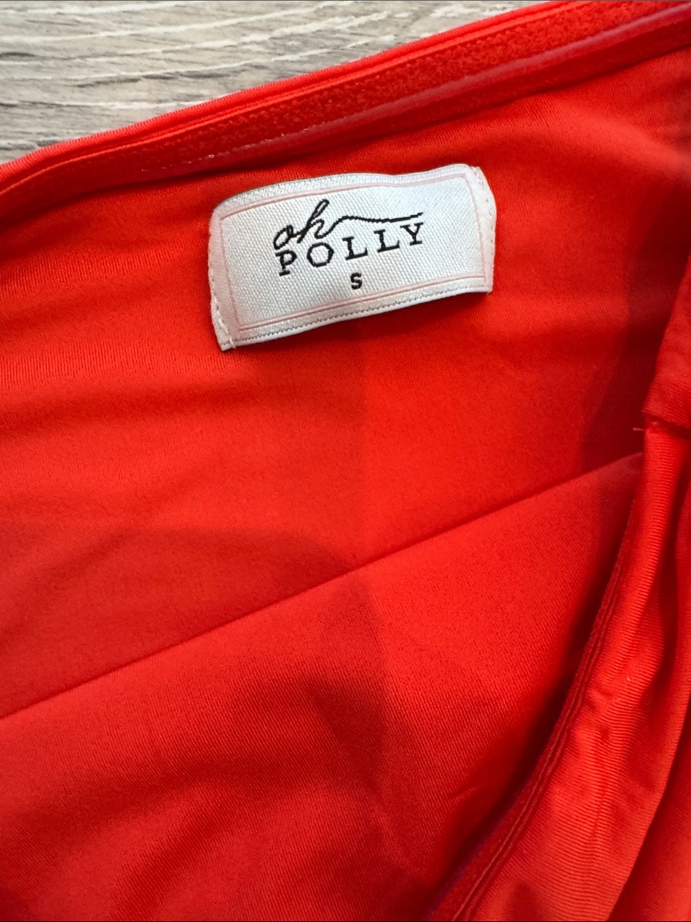 Oh Polly Ruched Mini Dress in Vibrant Red-Orange - Picture 5 of 9